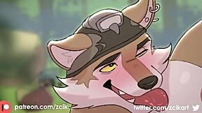 Hot gay sex scene in Fornite furry animation