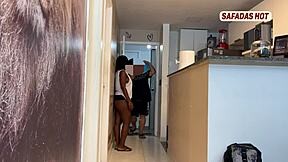 Hot female bends over and gets fucked by delivery boy in this POV video