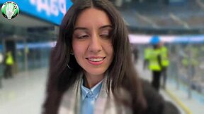 My girlfriend and I have sex in the stadium restroom during a football game