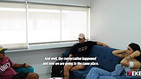 Seducing my stepbro's gay friend while my parents are away