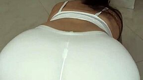 Yoga with a thong and a big ass reveal