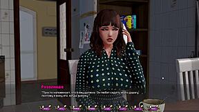 Beautiful women with large breasts in a 3D animated porn movie