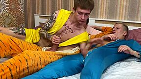 Gay amateur action with bareback and anal creampie fetish