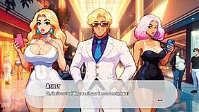 Big tits MILF gets drenched in 3D game