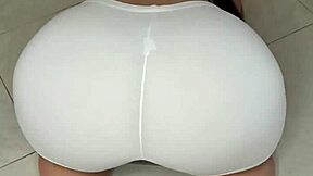 Yoga with a thong and a big ass reveal