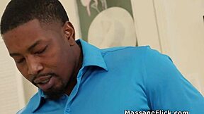 A big cocked masseur gives a deep tissue massage with his BBC