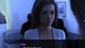 3D animated game with FFM threesome and deepthroat action