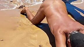 Gay amateur Ladysilva enjoys hot beach scene with a prostitute