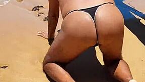 Gay amateur Ladysilva enjoys hot beach scene with a prostitute