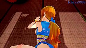 Beautiful anime porn with Nami and Yamato in a 3D environment