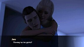 3D animated game with FFM threesome and deepthroat action