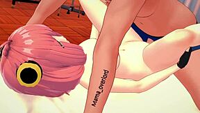 Anya craves sitting on a big cock in hentai