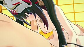 3D anime cowgirl sex cartoon porn with big tits lovers
