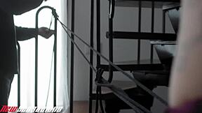 Aaliyah Hadid in hardcore scene with bondage and big tits