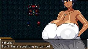 Tanned girl Natsuki defeats Lord Impregnaria in Hentai game