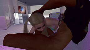 Deepthroat and facefuck with a cartoon character Bentley BJ