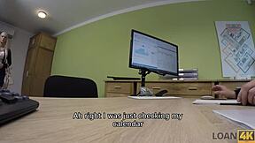 European MILF gets paid for a steamy office affair
