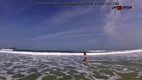 Strolling naked on the beach at South Beach after a hot interlude