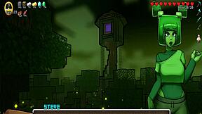3D animated Minecraft porn with Creeper and friends