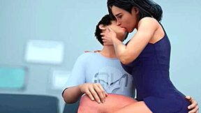 3D game of unfaithful wife with stepson's big dick