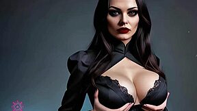 Morticia's big tits and anal love for BBC