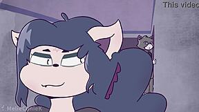 Cumflation with a sexy voodoo doll in an animated porn movie