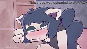 Cartoon Hentai Doll Stuffed with Huge Insertions in Wild Scenes