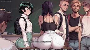 3D hentai game featuring big cock and anal action