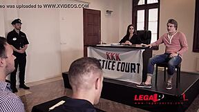 European and Latina beauties in a wild prison orgy