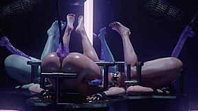 Animated porn with BD/SM elements in a Mass Effect environment
