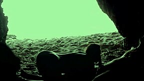 Amateur couple’s naughty beach fun in a secluded cave