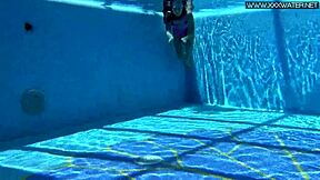 Jessica Lincoln in the pool in summer heat