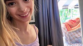Perfect body teen girlfriend Molly Little in holiday POV sex