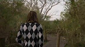petite teen screams during outdoor fuck in public park