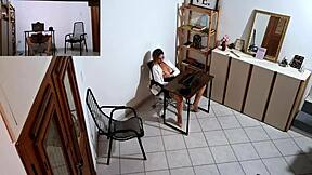 Horny secretary gets humiliated and fucked by client