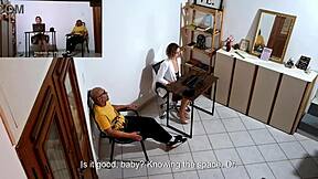 Horny secretary gets humiliated and fucked by client