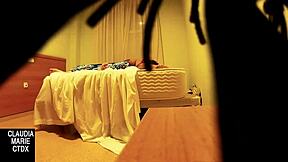 Spycam captures the fat woman's oral sex with her partner