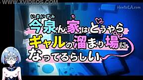 Japanese hentai game with ecchi elements featuring busty women
