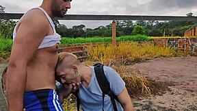 A young man finds a hot boy smoking in the woods and decides to have him