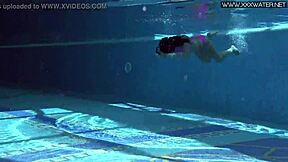Jessica Lincoln in the pool in summer heat