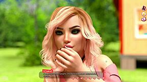 Helping the hot babes in a cartoon-style video game