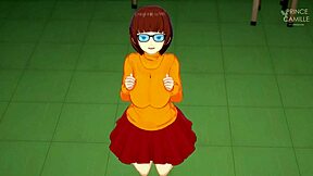 Velma Dinkley gets to the bottom of a mystery and shows off her big cans and tight pussy
