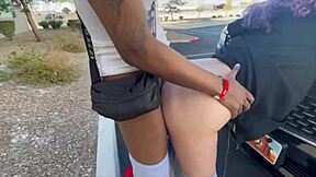 Hood rides: amateur gay couple's kinky public escapade