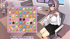 Tsundere MILF in 3D hentai game with big tits