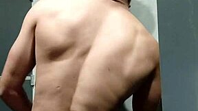 Muscular hunk gets his ass fucked in the gym