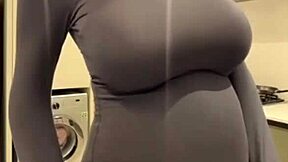 I have a crush on my stepmother with big breast with milk