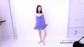 A young woman is tempted by a lesbian stylist during a photoshoot