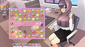 Tsundere MILF in 3D hentai game with big tits