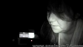 Prostitute gives blowjob for 20 pounds on road