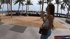 Petite Thai amateur girlfriend gives hardcore blowjob on camera